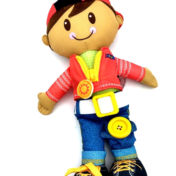 Playskool Doll Toys Plush Dressy Kid Button Zipper Tie Belt Boy Activity Hasbro - Picture 1 of 7